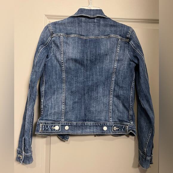 Women's Levi's Original Denim Jacket Size Small Dark Blue - Picture 4 of 6